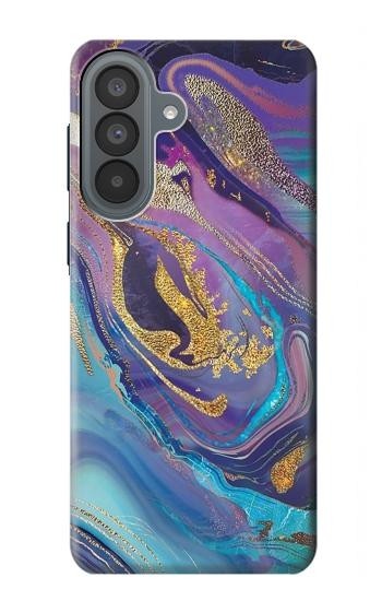 S3676 Pierre de marbre abstraite colorée Etui Coque Housse pour Samsung Galaxy A37