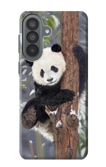 S3793 Peinture de neige mignon bébé panda Etui Coque Housse pour Samsung Galaxy A37