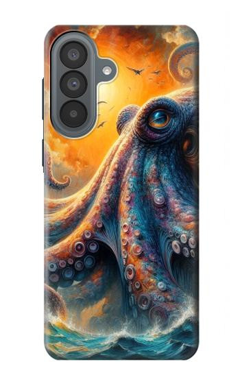 S4003 Peinture à l'huile géante Pieuvre Etui Coque Housse pour Samsung Galaxy A37