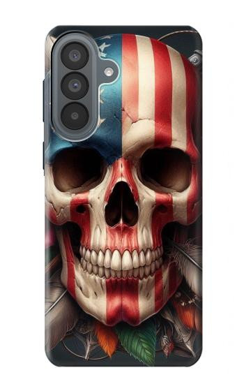 S4015 Drapeau américain de crâne Etui Coque Housse pour Samsung Galaxy A37