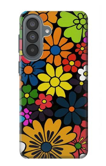 S4043 Fleurs colorées dessin animé Etui Coque Housse pour Samsung Galaxy A37