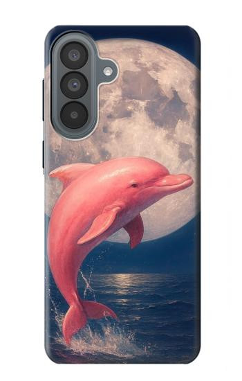 S4045 Nuit de lune de dauphin Etui Coque Housse pour Samsung Galaxy A37
