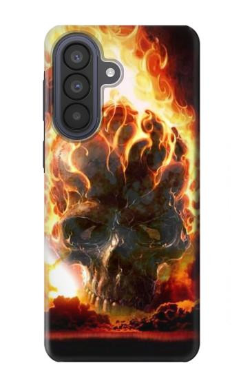 S0863 De feu crâne Etui Coque Housse pour Samsung Galaxy A57