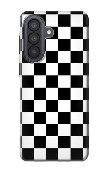 S1611 Échiquier Damier Noir Blanc Etui Coque Housse pour Samsung Galaxy A57
