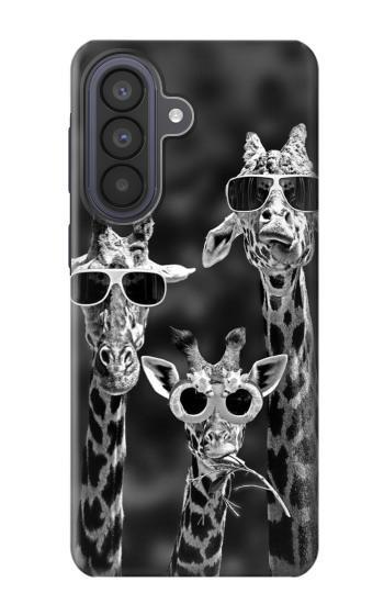 S2327 Girafes avec lunettes de soleil Etui Coque Housse pour Samsung Galaxy A57