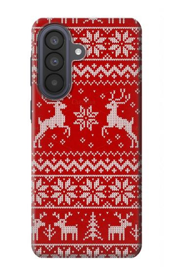 S2835 Renne Motif Tricoté Noël Etui Coque Housse pour Samsung Galaxy A57