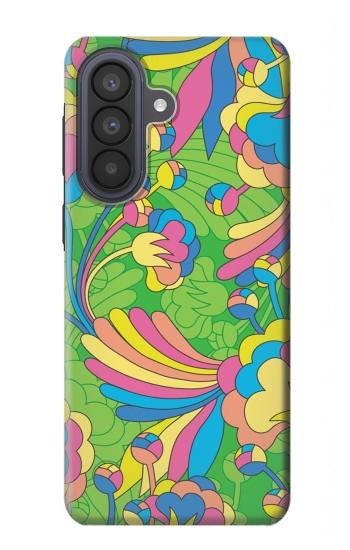 S3273 Fleur Ligne Motif Art Etui Coque Housse pour Samsung Galaxy A57