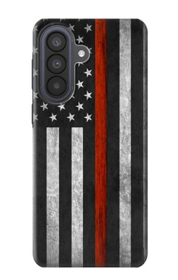 S3472 sapeur pompier Rouge mince ligne Drapeau Etui Coque Housse pour Samsung Galaxy A57