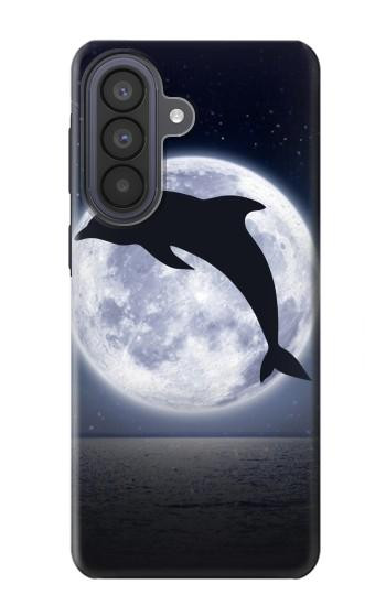 S3510 Dauphin Lune Nuit Etui Coque Housse pour Samsung Galaxy A57