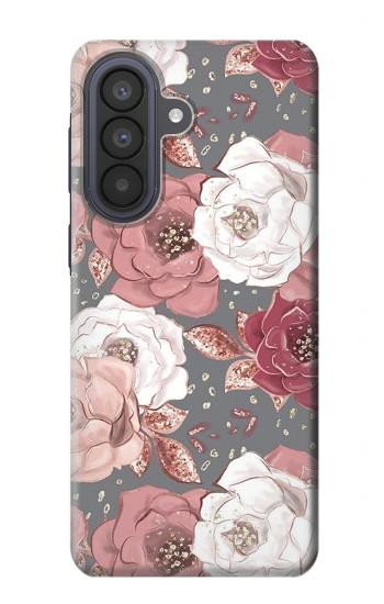 S3716 Motif floral rose Etui Coque Housse pour Samsung Galaxy A57