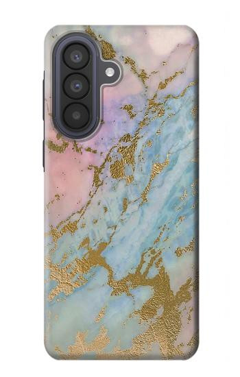 S3717 Imprimé graphique en marbre bleu pastel or rose Etui Coque Housse pour Samsung Galaxy A57