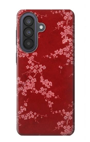 S3817 Motif de fleurs de cerisier floral rouge Etui Coque Housse pour Samsung Galaxy A57