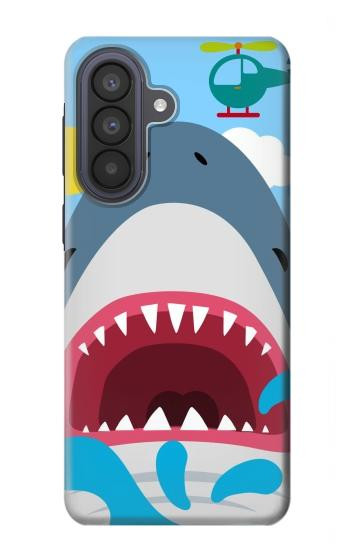 S3947 Caricature d'hélicoptère de requin Etui Coque Housse pour Samsung Galaxy A57