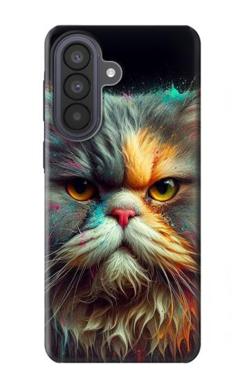 S3971 Chat peint en couleur Etui Coque Housse pour Samsung Galaxy A57
