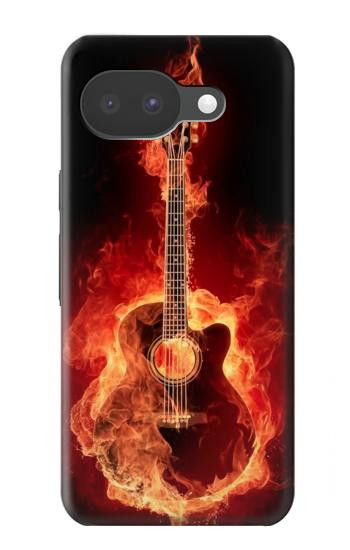 S0415 Graver guitare feu Etui Coque Housse pour Google Pixel 10a
