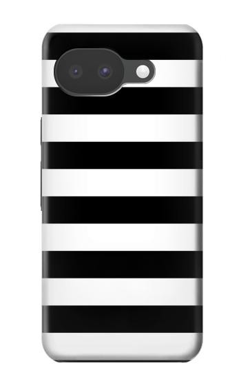 S1596 Noir et blanc rayé Etui Coque Housse pour Google Pixel 10a