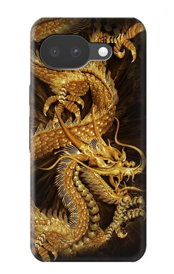 S2804 Dragon d'or imprimé chinois Etui Coque Housse pour Google Pixel 10a