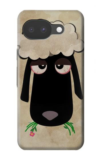 S2826 Mignon Noir Sheep Dormir Dessin Etui Coque Housse pour Google Pixel 10a