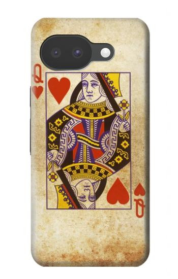 S2833 Poker Carte Coeurs Reine Etui Coque Housse pour Google Pixel 10a