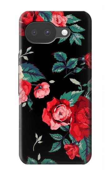 S3112 Motif floral Rose Noir Etui Coque Housse pour Google Pixel 10a
