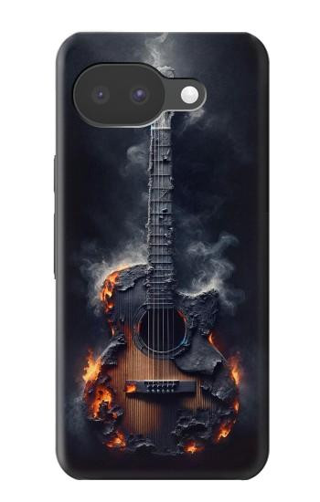 S3972 Graphique de guitare acoustique brûlée Etui Coque Housse pour Google Pixel 10a