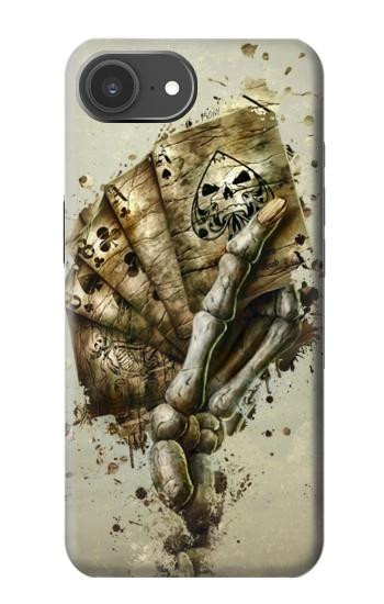 S0550 Carte Poker Crâne Etui Coque Housse pour iPhone 17e
