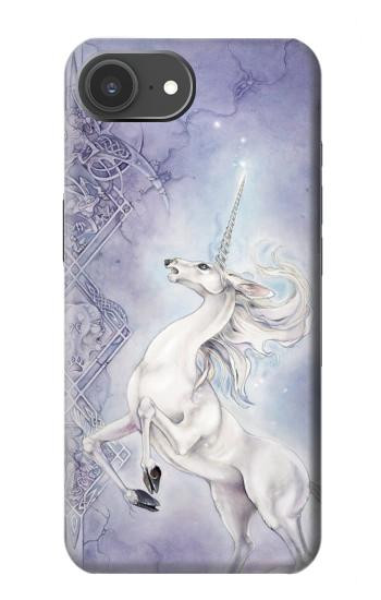S1134 Cheval Blanc Licorne Etui Coque Housse pour iPhone 17e