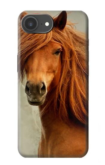 S1595 Beau cheval marron Etui Coque Housse pour iPhone 17e