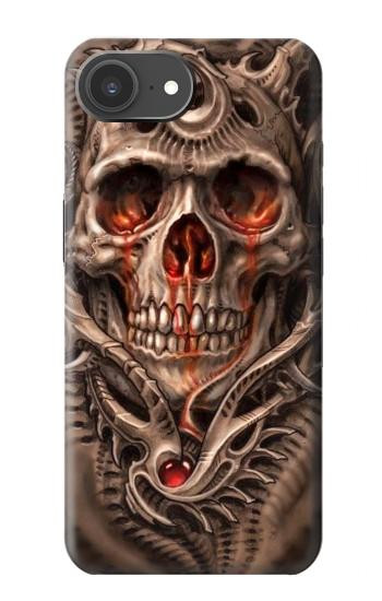 S1675 Crâne sang Tatouage Etui Coque Housse pour iPhone 17e