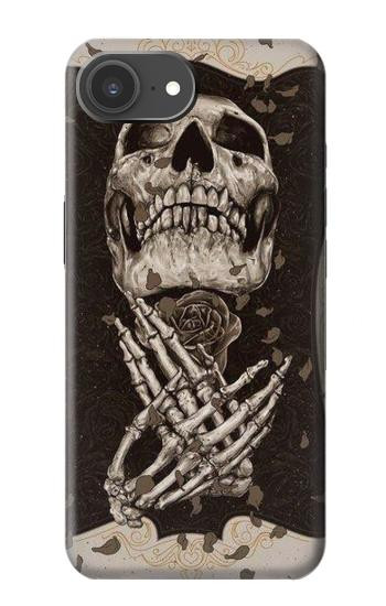 S1676 crâne Rose Etui Coque Housse pour iPhone 17e