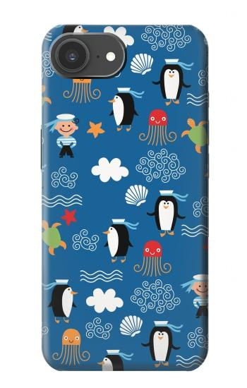 S2572 Motif Marin Penguin Etui Coque Housse pour iPhone 17e