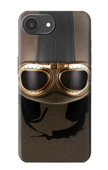 S2645 Lunettes millésimé Casque de moto marron Etui Coque Housse pour iPhone 17e