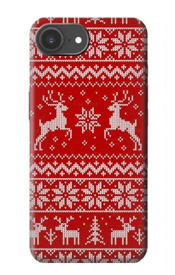 S2835 Renne Motif Tricoté Noël Etui Coque Housse pour iPhone 17e