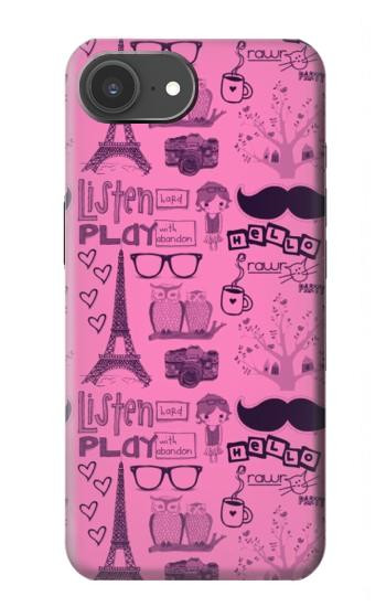 S2885 Paris Rose Etui Coque Housse pour iPhone 17e
