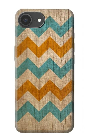 S3033 Bois Chevron Imprimé millésimé Graphic Etui Coque Housse pour iPhone 17e