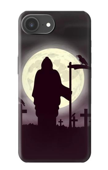 S3262 Lune de nuit faucheuse cimetière Etui Coque Housse pour iPhone 17e