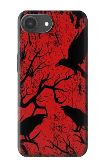 S3325 Corbeau Noir Sang Arbre Etui Coque Housse pour iPhone 17e