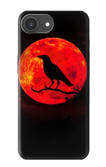 S3328 Corbeau Rouge Lune Etui Coque Housse pour iPhone 17e