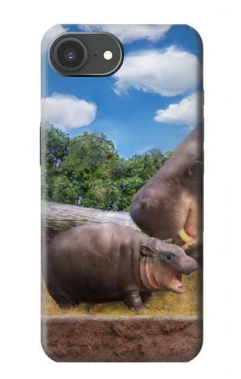 S4031 Bébé hippopotame Famille d'hippopotames Etui Coque Housse pour iPhone 17e