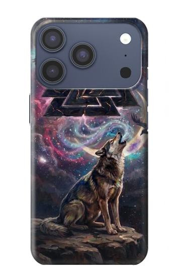 S4110 Loup et Symbole Ancien Etui Coque Housse pour iPhone 17 Pro, 18 Pro