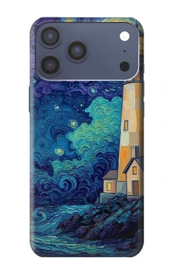 S4092 Phare au Clair de Lune Etui Coque Housse pour iPhone 17 Pro Max, 18 Pro Max