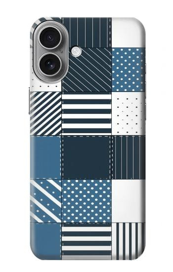S4082 Motif Patchwork Moderne Etui Coque Housse pour iPhone 16 plus