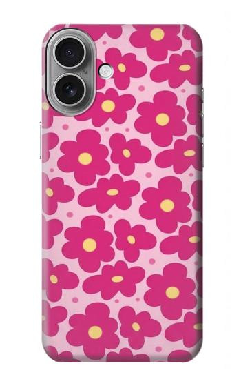 S4097 Motif Floral Rose Etui Coque Housse pour iPhone 16 plus