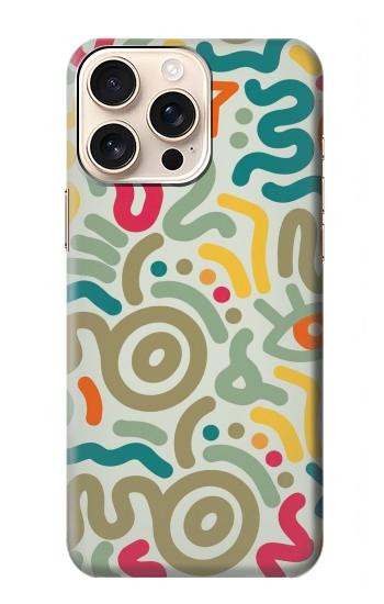 S4078 Motif Abstrait Coloré Etui Coque Housse pour iPhone 16 pro max
