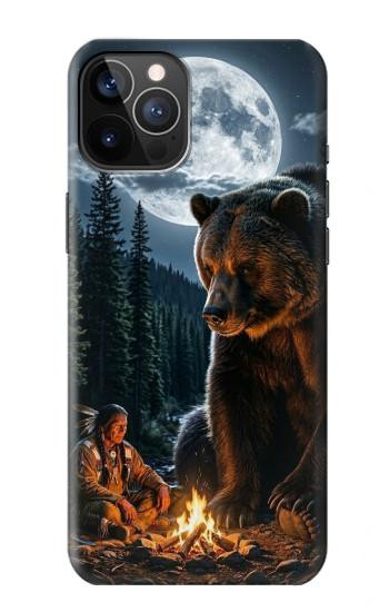 S4095 Ours Majestueux Sauvage Etui Coque Housse pour iPhone 12, iPhone 12 Pro