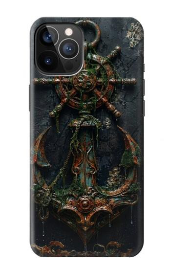 S4106 Ancre et Barre Marine Vintage Etui Coque Housse pour iPhone 12, iPhone 12 Pro