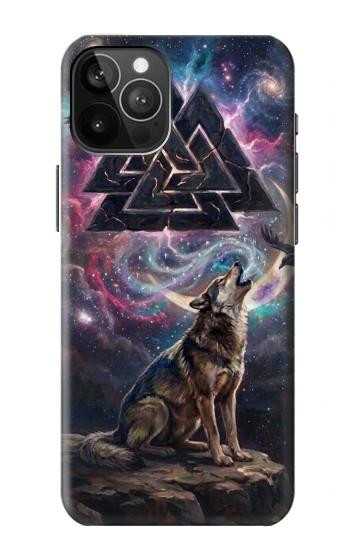 S4110 Loup et Symbole Ancien Etui Coque Housse pour iPhone 12 Pro Max