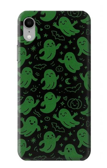 S4087 Motif Fantôme Vert Mignon Etui Coque Housse pour iPhone XR