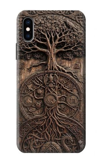 S4103 Arbre de Vie Ancien Etui Coque Housse pour iPhone X, iPhone XS