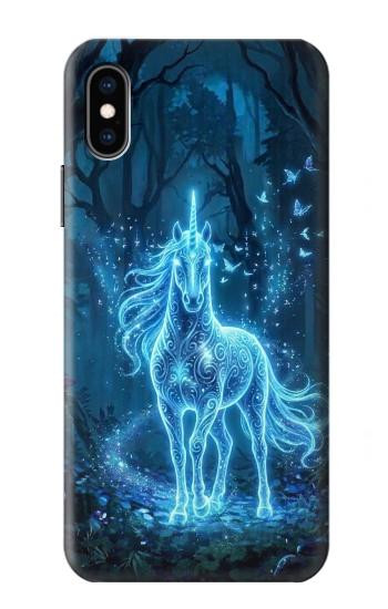 S4104 Esprit Cheval de la Forêt Etui Coque Housse pour iPhone X, iPhone XS